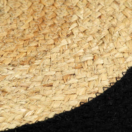 dækkeservietter 6 stk. 38 cm jute og bomuld natur og sort