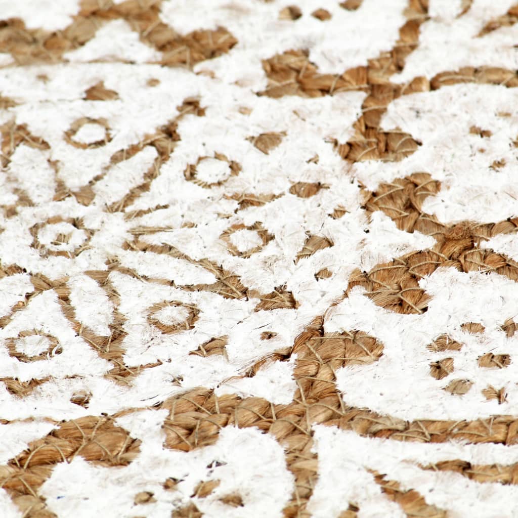 dækkeservietter 4 stk. rund 38 cm jute hvid