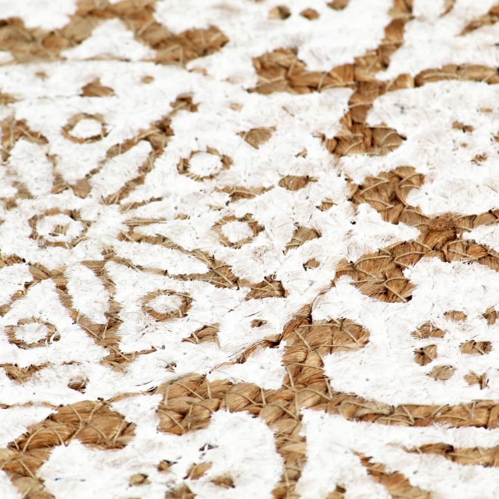 dækkeservietter 6 stk. rund 38 cm jute hvid