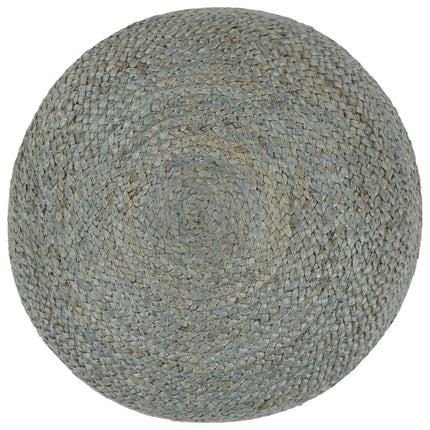 håndlavet puf 45 x 30 cm jute olivengrøn