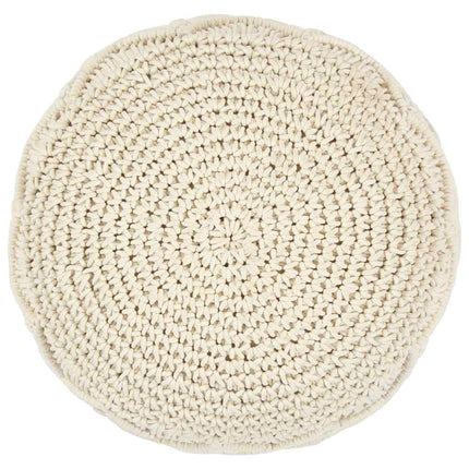 håndlavet macramépuf 45x30 cm bomuld