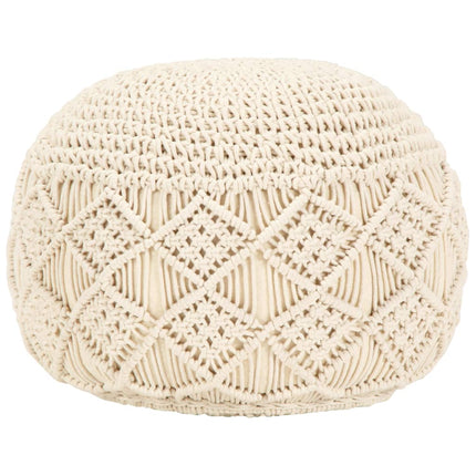 håndlavet macramépuf 45x30 cm bomuld