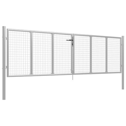 havelåge galvaniseret stål 400x100 cm sølv