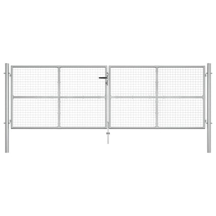 havelåge galvaniseret stål 400x125 cm sølv