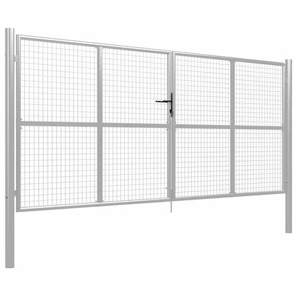 havelåge galvaniseret stål 400x150 cm sølv
