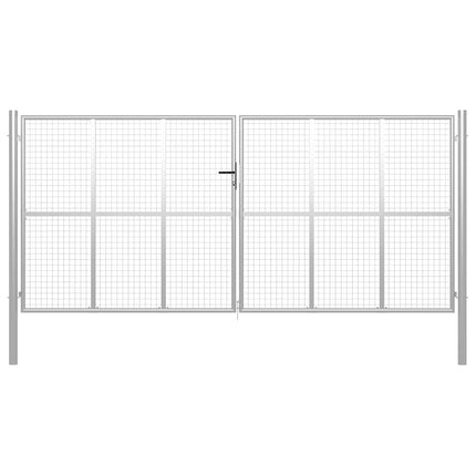 havelåge galvaniseret stål 400x200 cm sølv