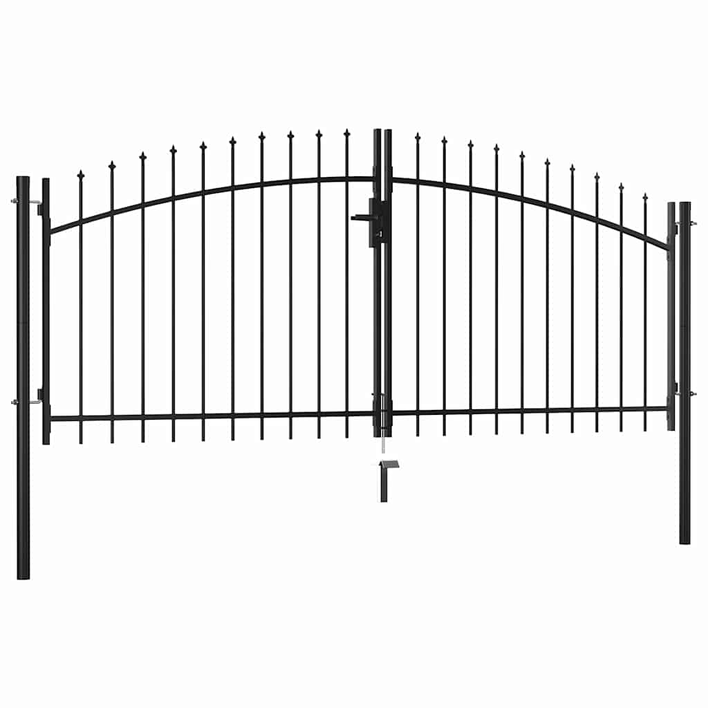 dobbeltdørshegnslåge Woerden med spydtop 299,5x149,5 cm billede