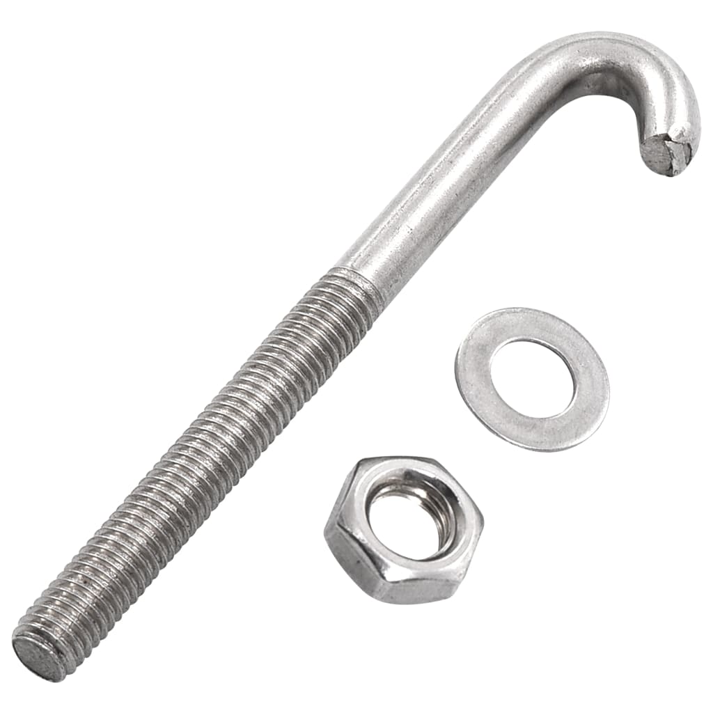 forankret J-bolt 25 sæt med møtrik og spændeskive M8 x 100 mm