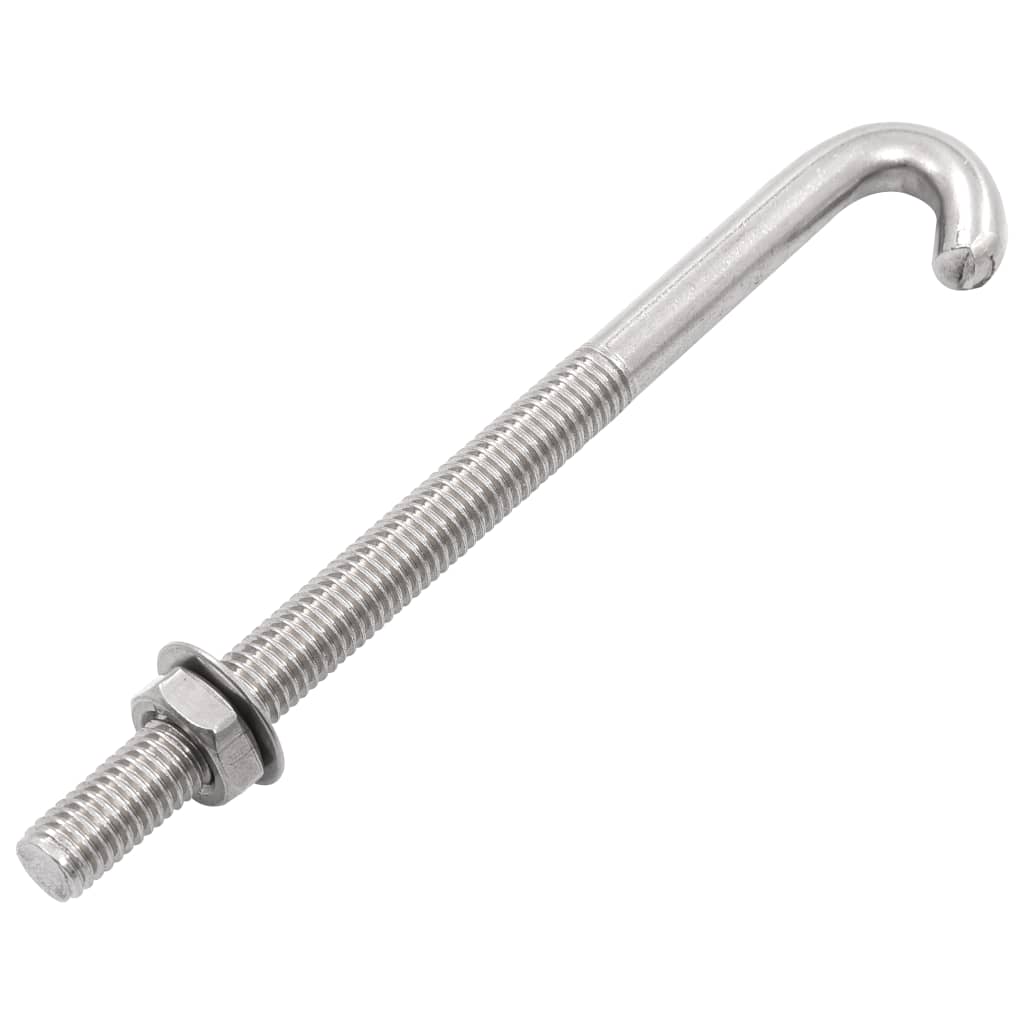 forankret J-bolt 25 sæt med møtrik og spændeskive M8 x 120 mm