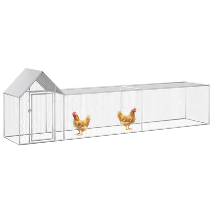 hønsegård 5x1x1,5 m galvaniseret stål