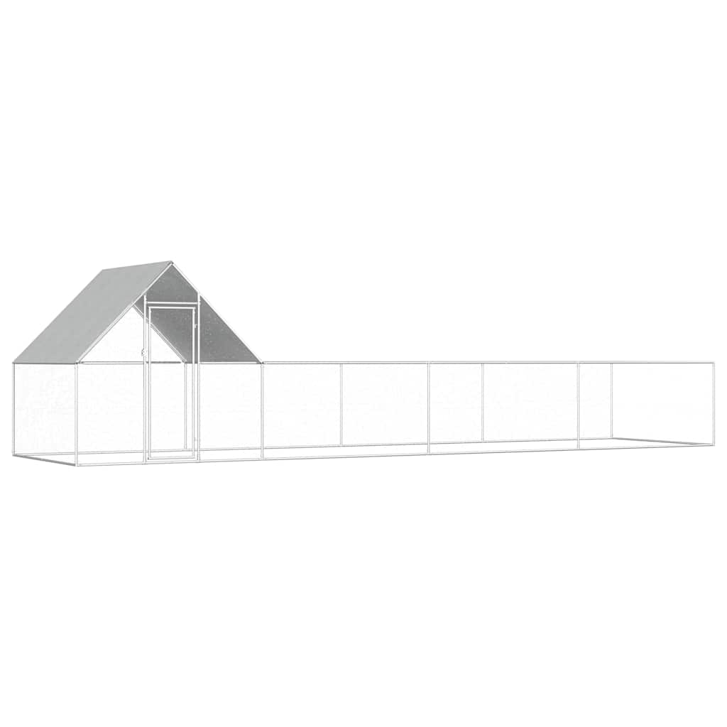 hønsegård 8x2x2 m galvaniseret stål