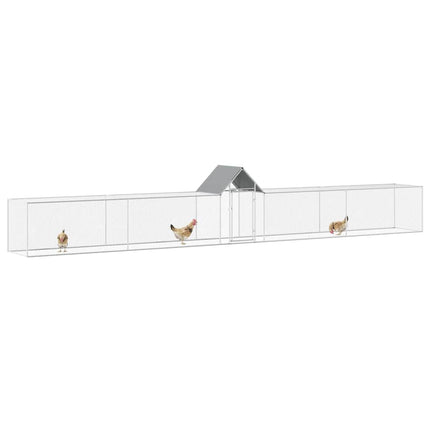 hønsegård 9x1x1,5 m galvaniseret stål