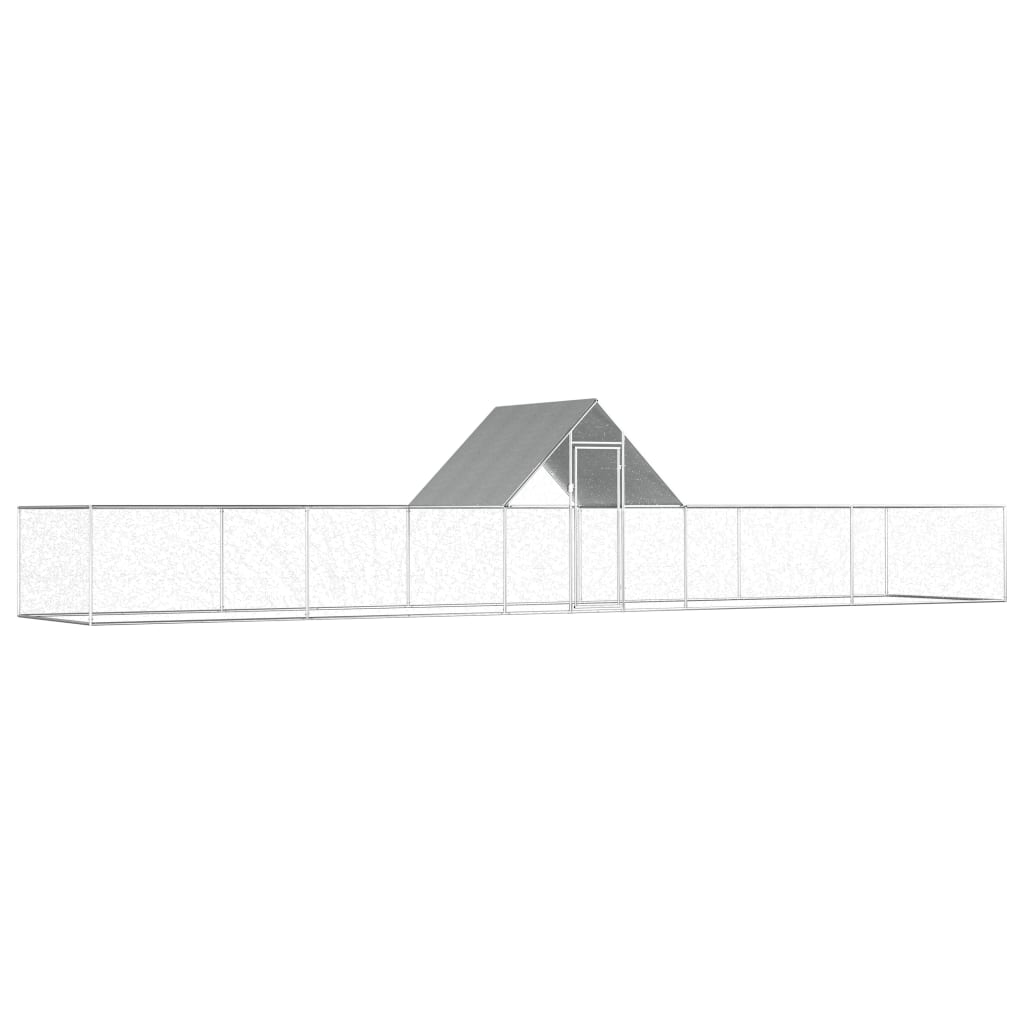 hønsegård 10x2x2 m galvaniseret stål