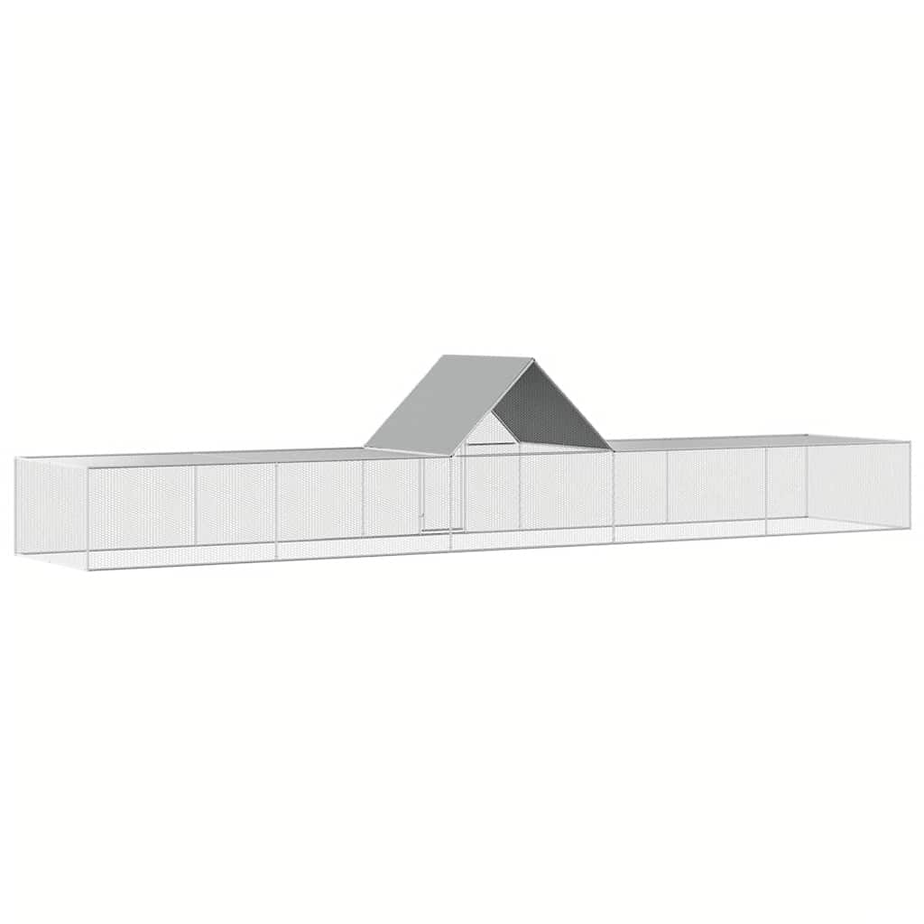 hønsegård 10x2x2 m galvaniseret stål