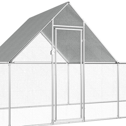 hønsegård 14x2x2 m galvaniseret stål