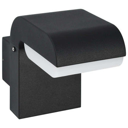 udendørs LED-væglampe 9 W oval sort