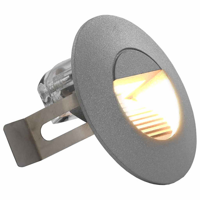 udendørs LED-væglamper 6 stk. 2 W rund sølvfarvet