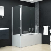 foldbar brusevæg 120x68x130 cm sikkerhedsglas