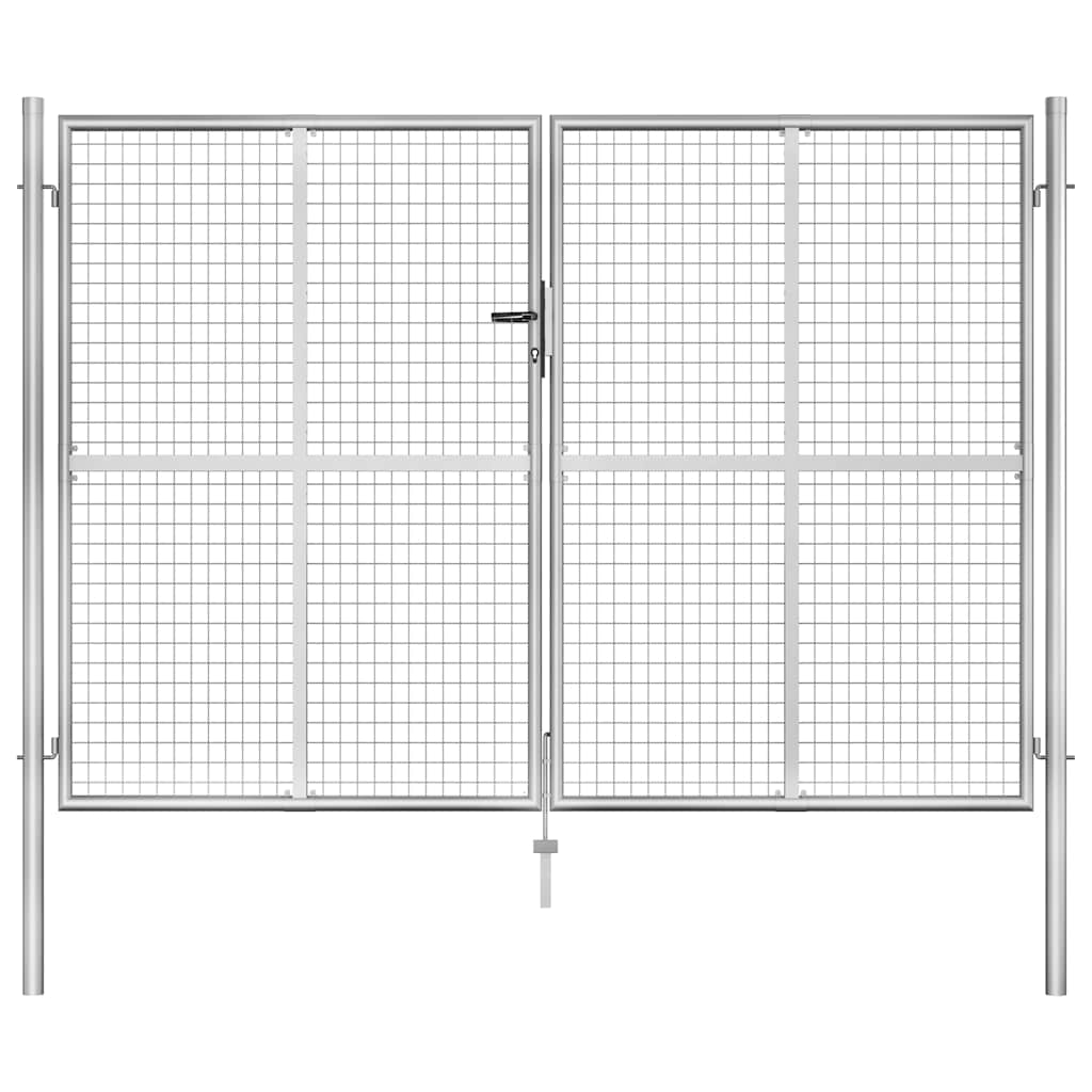 havelåge galvaniseret stål 300x175 cm sølv