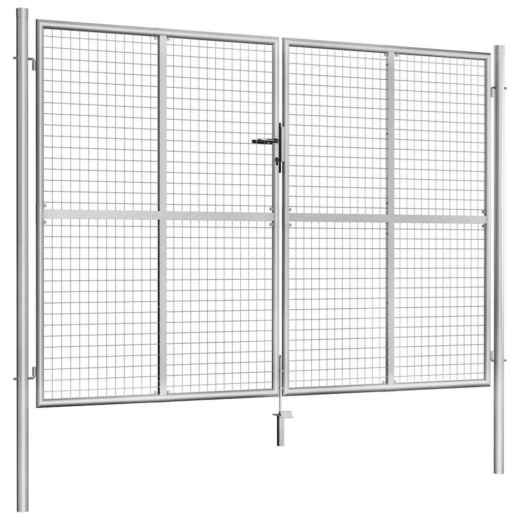 havelåge galvaniseret stål 300x175 cm sølv