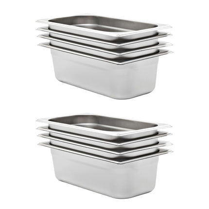 gastronorm beholder 8 stk. GN 1/3 100 mm rustfrit stål