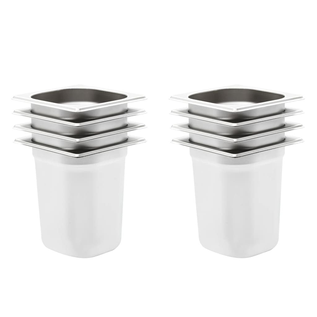 gastronorm beholder 8 stk. GN 1/6 200 mm rustfrit stål