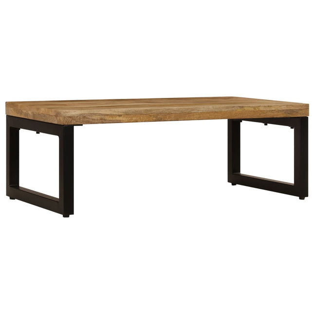 sofabord 100x50x35 cm massivt mangotræ og stål