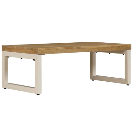 sofabord 100x50x35 cm massivt mangotræ og stål