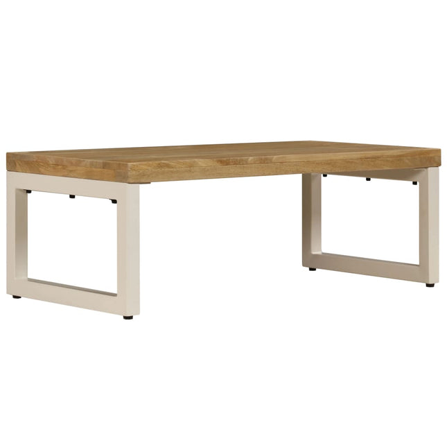 sofabord 100x50x35 cm massivt mangotræ og stål