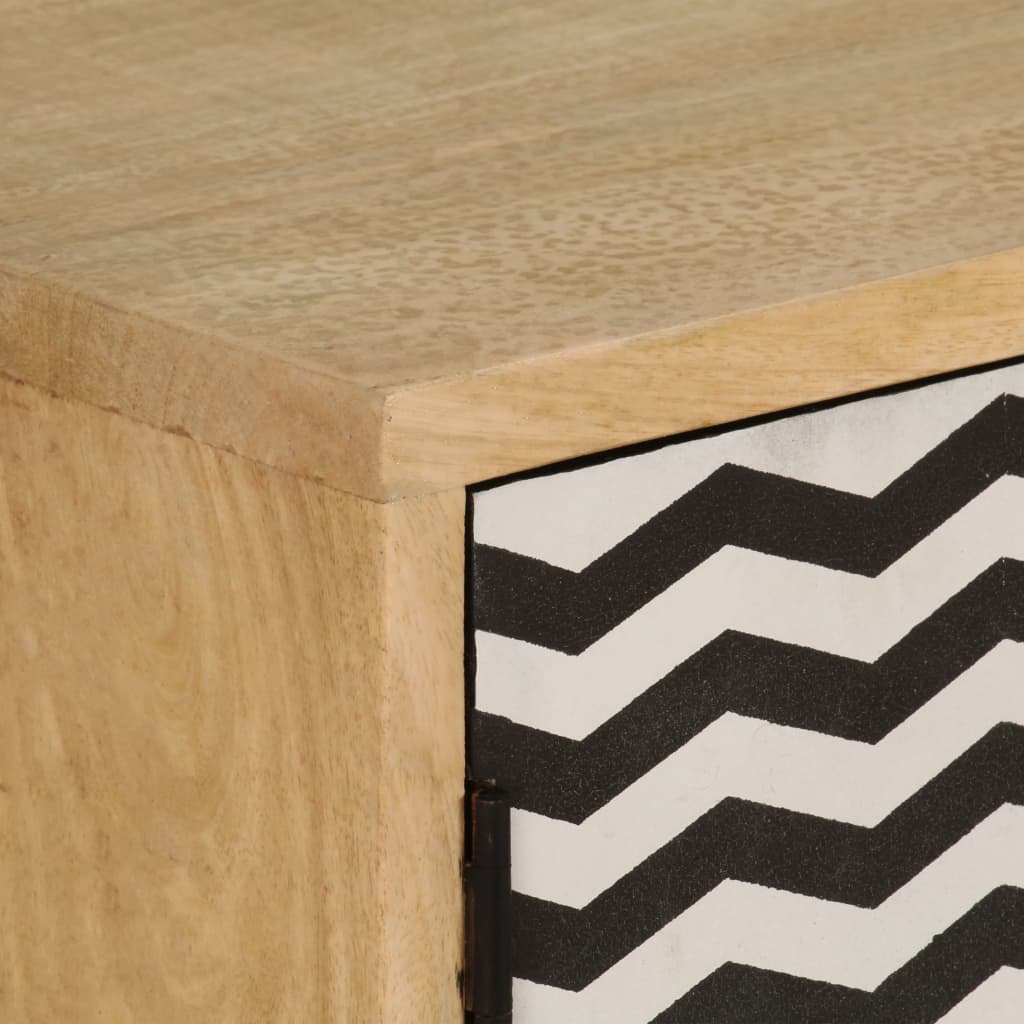 skænk i massivt mangotræ 120 x 30 x 75 cm