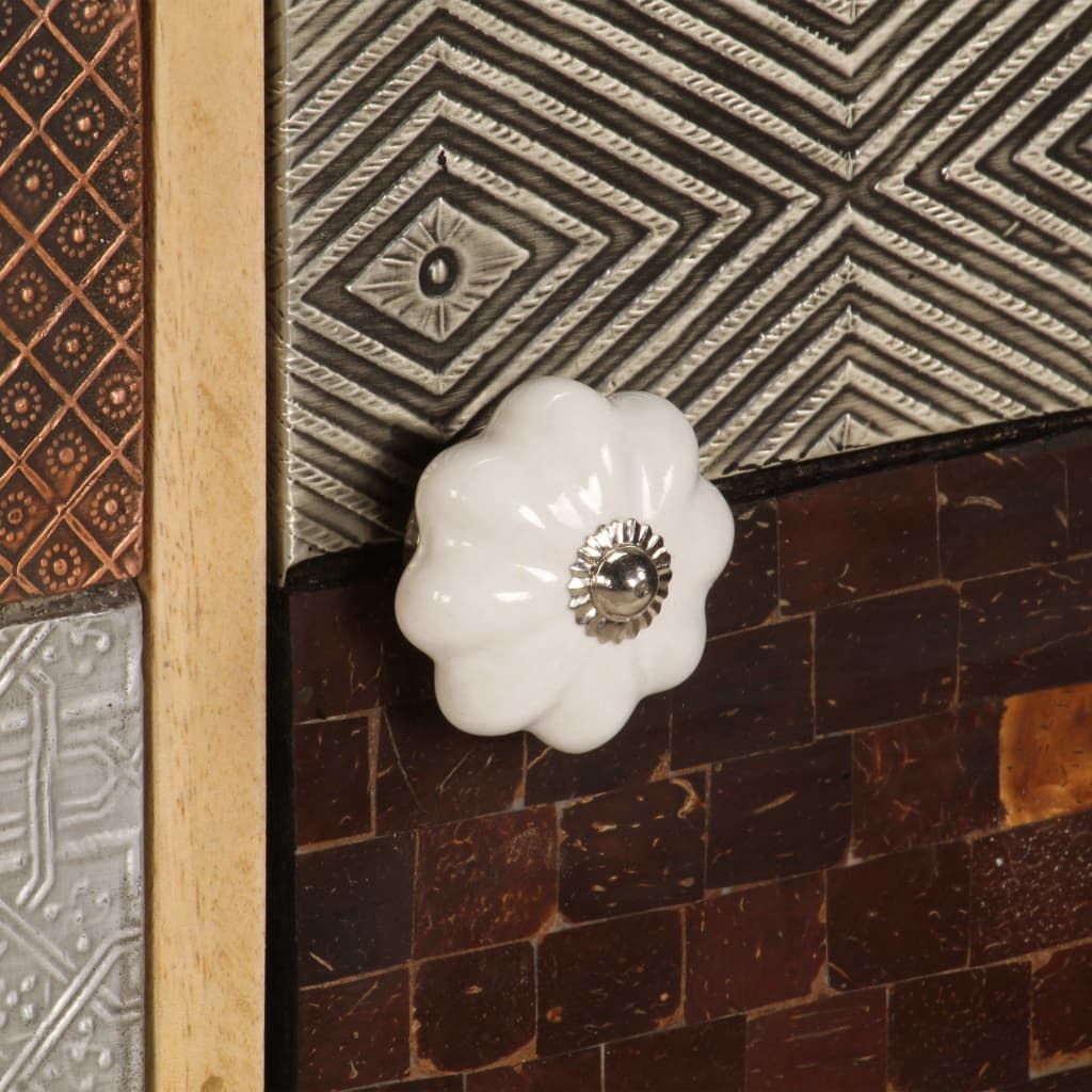 skænk i massivt mangotræ 120 x 30 x 75 cm