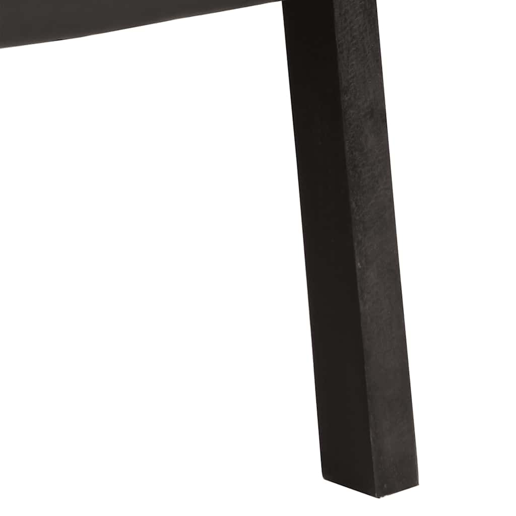 lænestol ægte læder sort