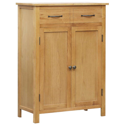 skoskab 76x37x105 cm massivt egetræ