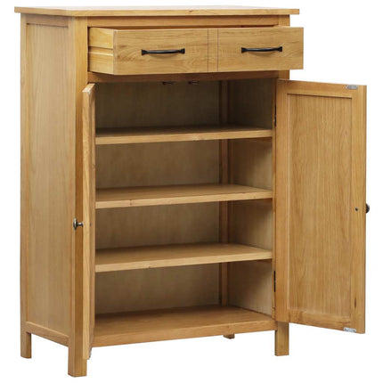 skoskab 76x37x105 cm massivt egetræ