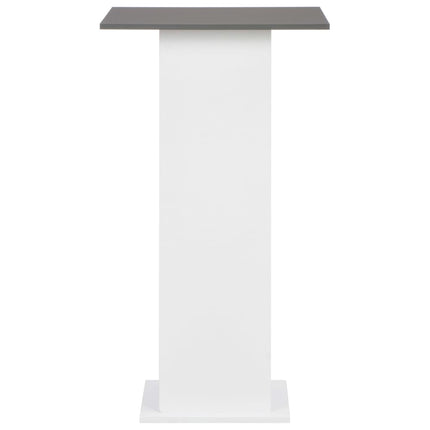 barbord 60x60x110 cm hvid og antracitgrå