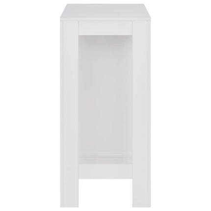 barbord med hylde 110x50x103 cm hvid