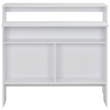 barbord med 2 bordplader 130x40x120 cm hvid