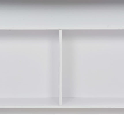 barbord med 2 bordplader 130x40x120 cm hvid