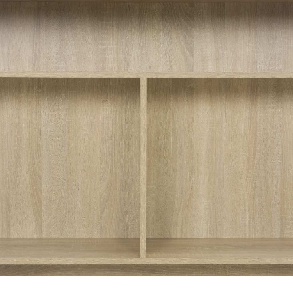 barbord med 2 bordplader 130x40x120 cm egetræsfarvet