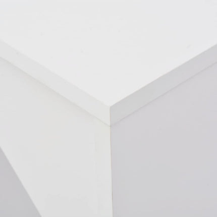 barbord med flytbar hylde 138x39x110 cm hvid