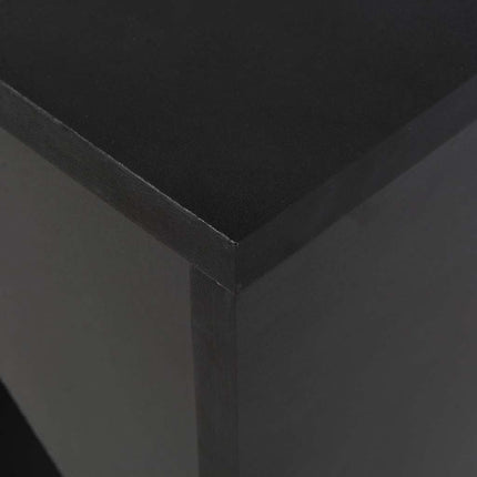 barbord med flytbar hylde 138x39x110 cm sort
