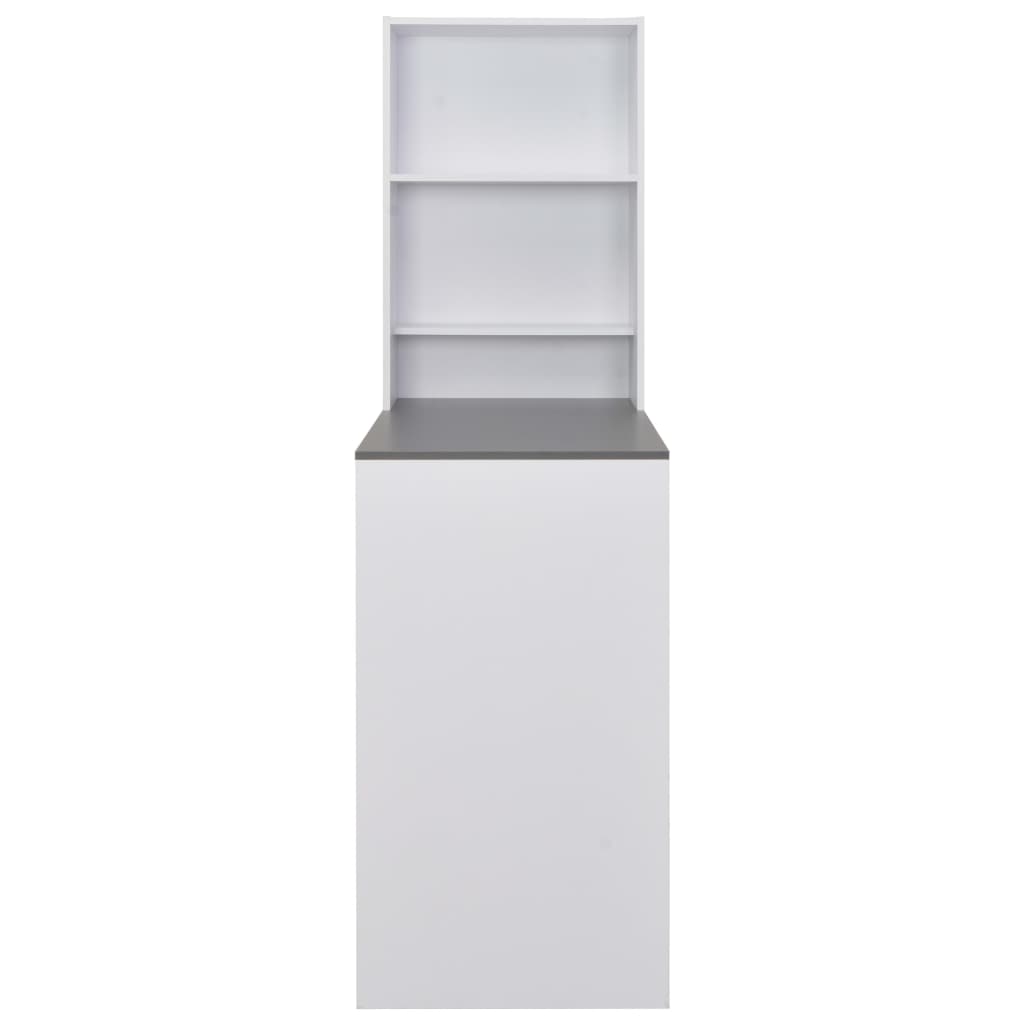 barbord med skab 115x59x200 cm hvid