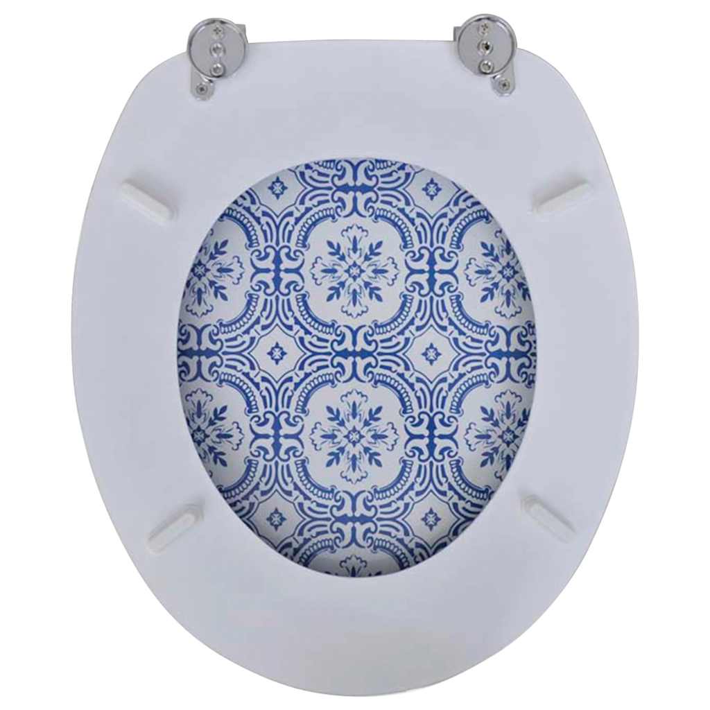 toiletsæder med låg 2 stk. MDF porcelæn