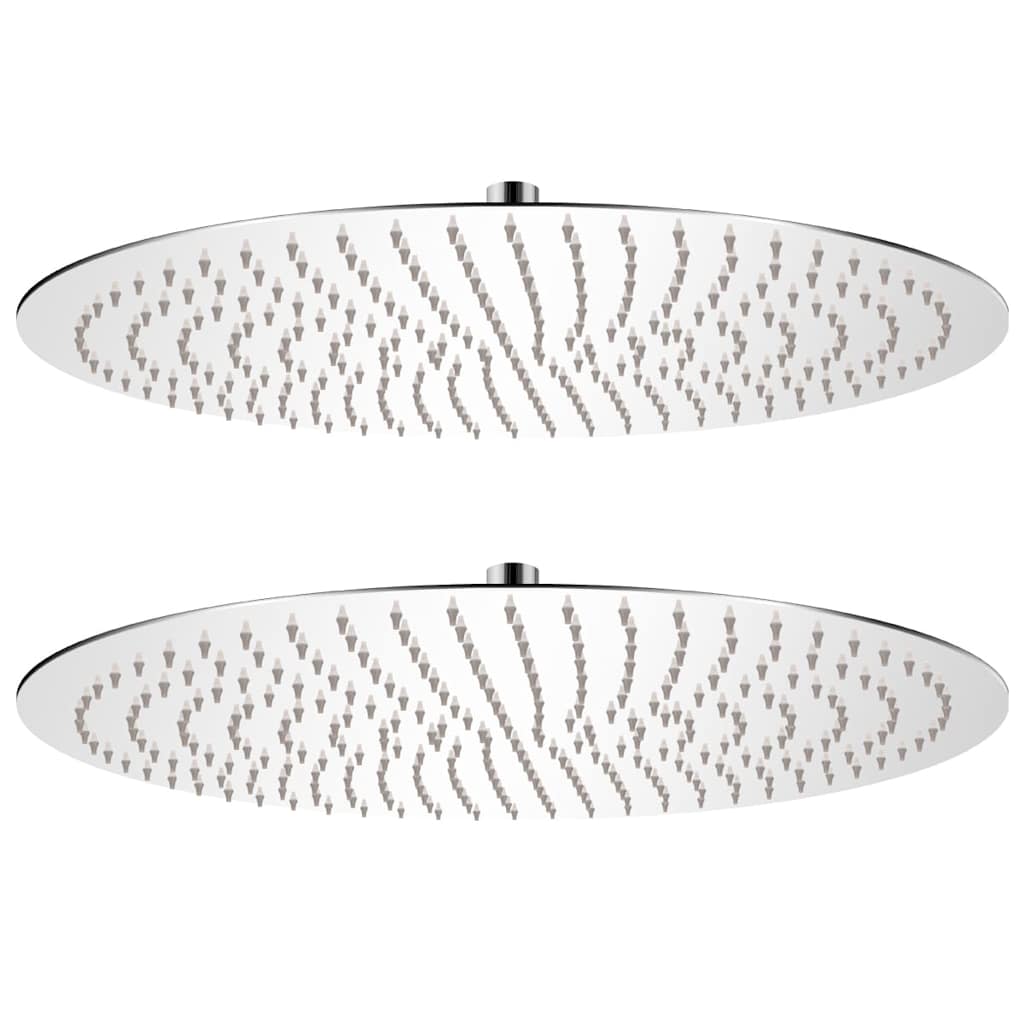 Brusehoveder med rainshower-funktion - 2 stk., rustfrit stål Ø 50 cm