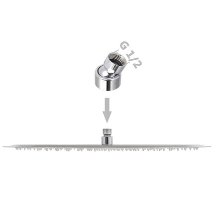 brusehoveder rainshower-funktion 2 stk. rustfrit stål Ø 50 cm