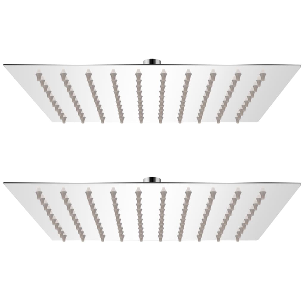 bruserhoveder rainshower 2 stk. rustfrit stål 20 x 20 cm billede