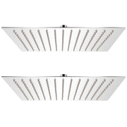 brusehoved rainshower-funktion 2 stk. rustfrit stål 30 x 30 cm