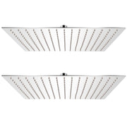 brusehoveder rainshower-funktion 2 stk. rustfrit stål 40 x 40 cm