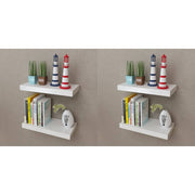 væghylder 4 stk. 40 cm hvid