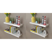 væghylder 4 stk. 60 cm hvid